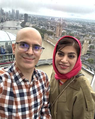 Maryam and Saleh on the London Eye